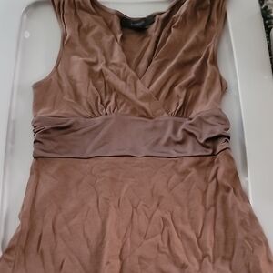 Express Brown Sleeveless Shirt